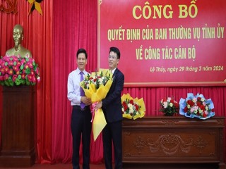 Điều động Chánh Văn phòng Tỉnh ủy về làm Bí thư huyện ở Quảng Bình