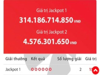 2 khách hàng chia nhau giải Vietlott hơn 314 tỷ đồng