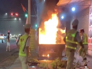 Đồng Nai: Bắt giữ đối tượng đốt 4 xe máy trên xe đặc chủng của CSGT